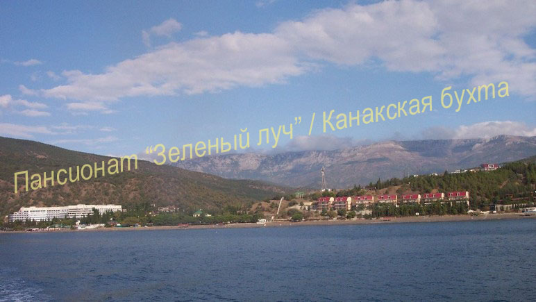 Канака: левее будет Алушта, справа - Новый Свет и далее Судак